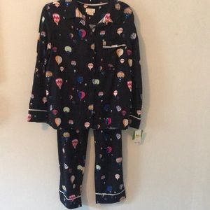 Kate spade pajamas with hot air balloons.